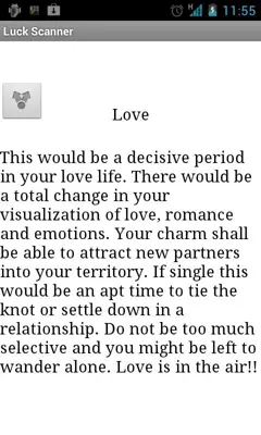 Luck Scanner android App screenshot 1